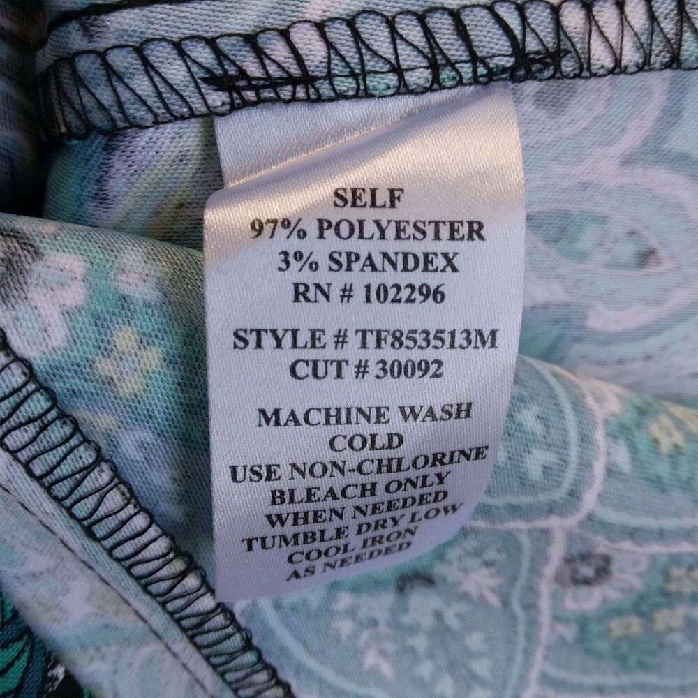 NWT Connected Apparel Sheath Dress Teal Peacock Feather Paisley Print Women's 12 - Picture 6 of 10